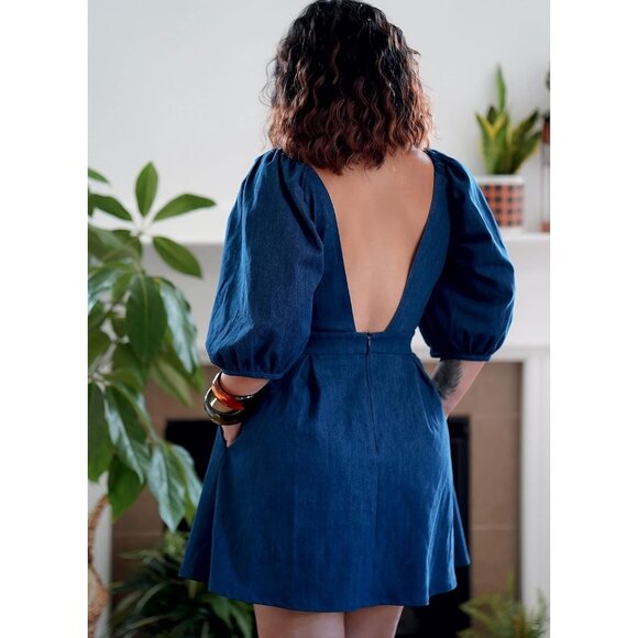 Misses Dress Pattern S9329 By Simplicity Mimi G Style Puff Sleeves 16-24 - Picture 8 of 9